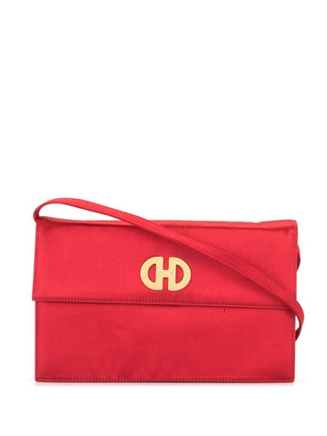 Céline Pre-Owned pre-owned logo plaque shoulder bag in red