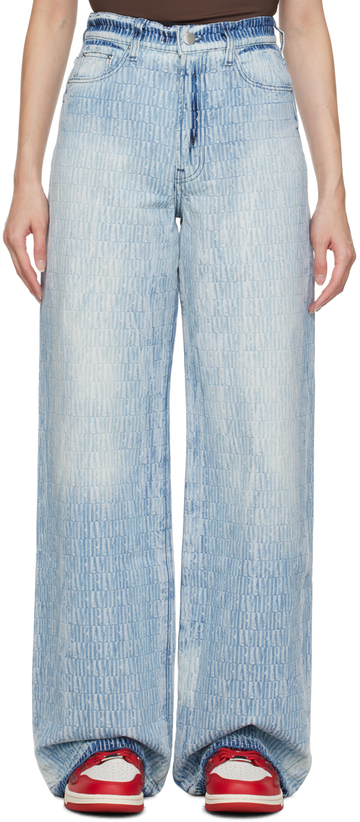 amiri indigo jacquard jeans