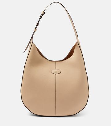 tod's di small leather shoulder bag in neutrals