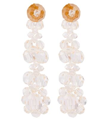 Simone Rocha Crystal-embellished earrings in beige