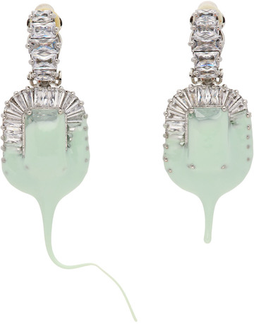 Ottolinger SSENSE Exclusive Green Otto Earrings in mint