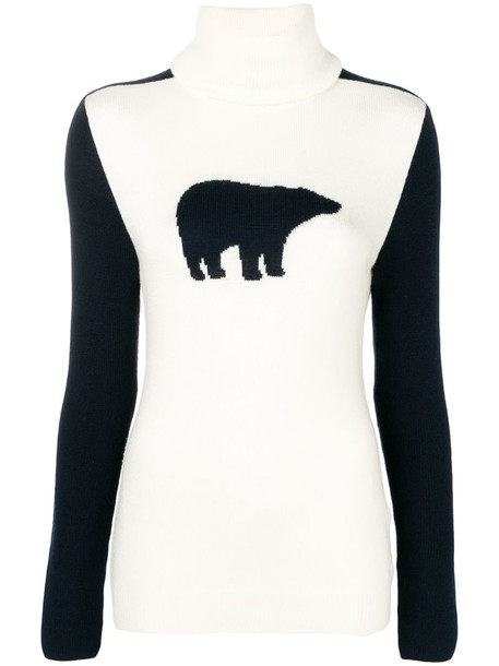 Perfect Moment Bear jumper in white