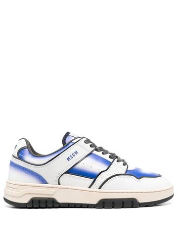 msgm panelled logo-top sneakers - blue