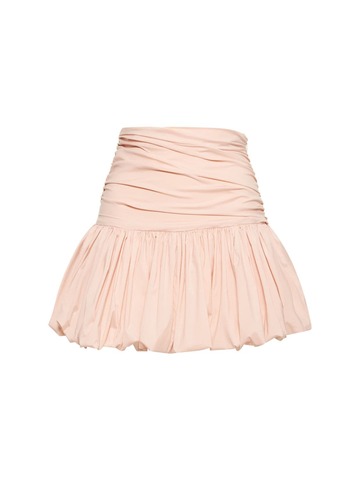 philosophy di lorenzo serafini stretch taffeta mini skirt in pink