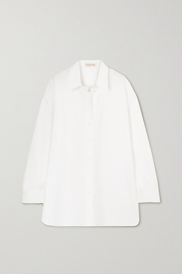 valentino garavani - cotton-poplin shirt - white