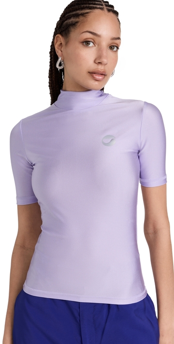 coperni high neck fitted top lilac xs