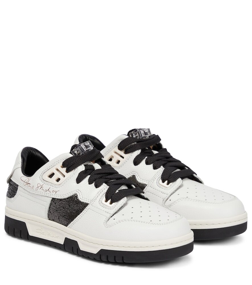 Acne Studios Low-top leather sneakers in white