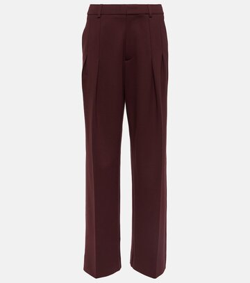 victoria beckham stacked straight pants in red