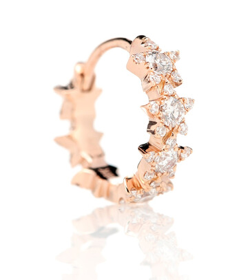 Maria Tash 8mm Diamond Constellation Eternity Ring 18kt rose gold and diamond earring in pink