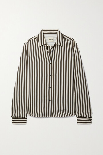 khaite - argo striped satin shirt - multi