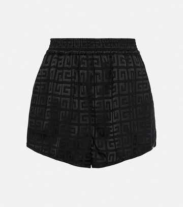 givenchy 4g zip-detail jacquard shorts in black