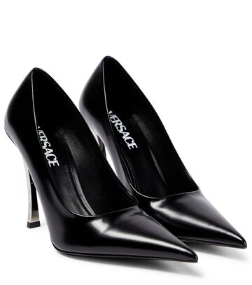 Versace Pin-Point leather pumps in black