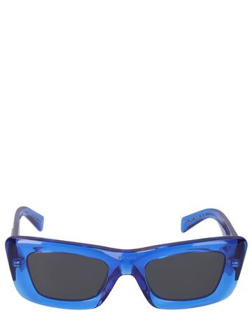 prada catwalk cat-eye acetate sunglasses in blue