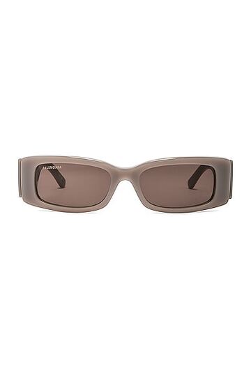 balenciaga rectangle sunglasses in grey