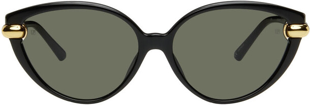 Linda Farrow Black Palm Sunglasses