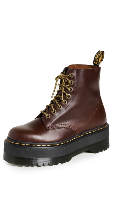 dr. martens 1460 pascal max boots dark brown 6