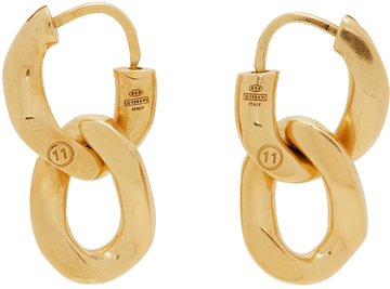 maison margiela gold curb chain earrings