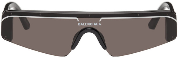 Balenciaga Black Mask Logo Sunglasses