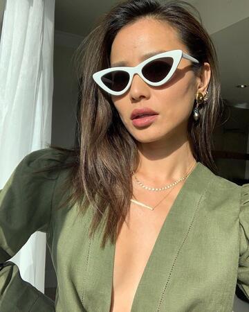 sunglasses,white sunglasses,jamie chung,blogger,instagram