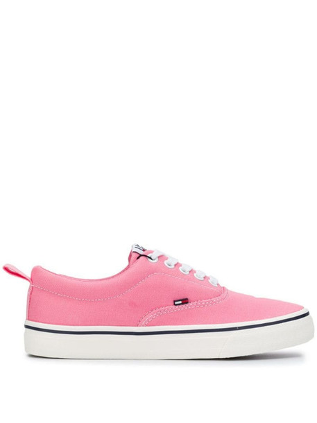 Tommy Jeans lace-up sneakers in pink