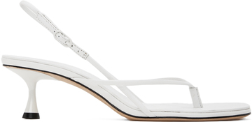 studio amelia white wishbone 50 heeled sandals