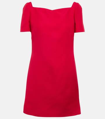 valentino wool and silk crêpe couture minidress in red