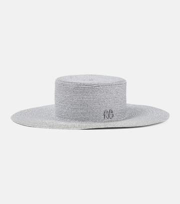 ruslan baginskiy logo boater hat in silver