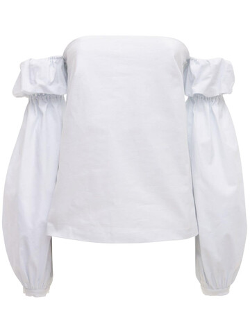 ÀCHEVAL PAMPA Nube Off-the Shoulder Cotton Top in white