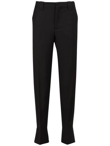 GANNI Tailored Viscose Blend Pants in black