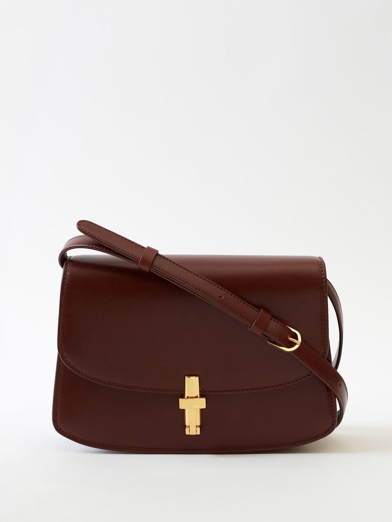 The Row - Sofa Leather Cross-body Bag - Womens - Burgundy