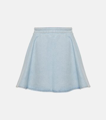 nina ricci denim mini skirt in blue