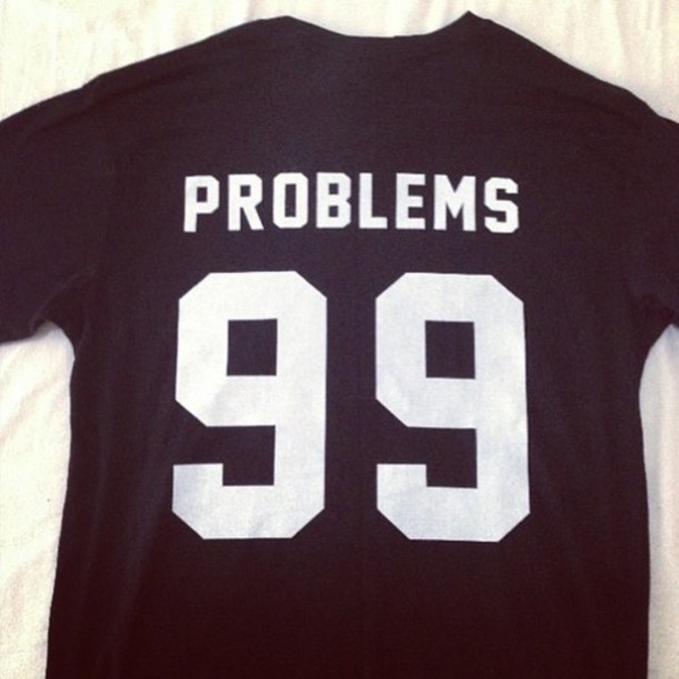 t-shirt t-shirt jersey sports luxe Jay Z skreened black problems 99 problems