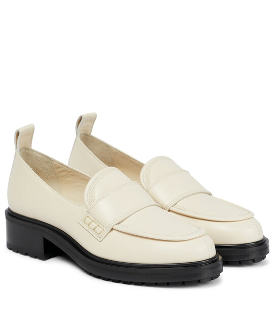 AeydÄ Ruth leather loafers in white