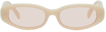 BONNIE CLYDE Beige Plum Plum Sunglasses in cream / pink