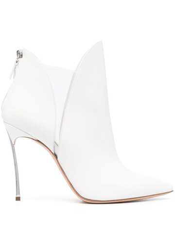 casadei cut-out 120mm boots - white