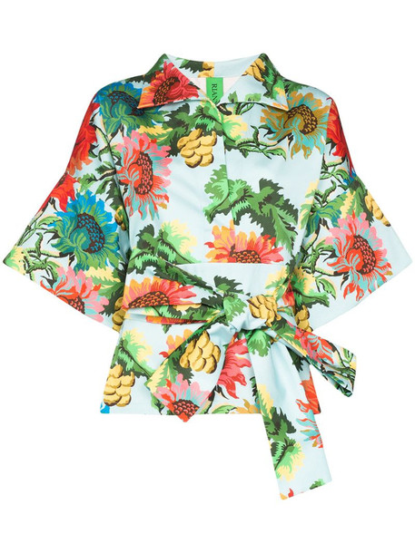 Rianna + Nina Claudia floral print belted jacket