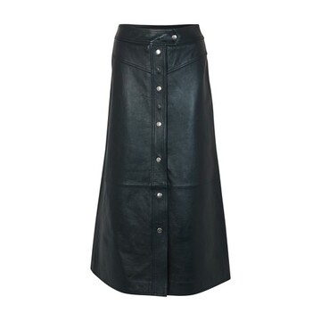 Stand Gianna leather skirt in black
