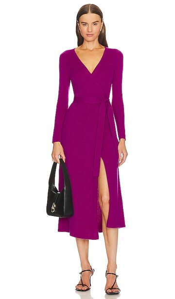 diane von furstenberg astrid dress in fuchsia in purple / red