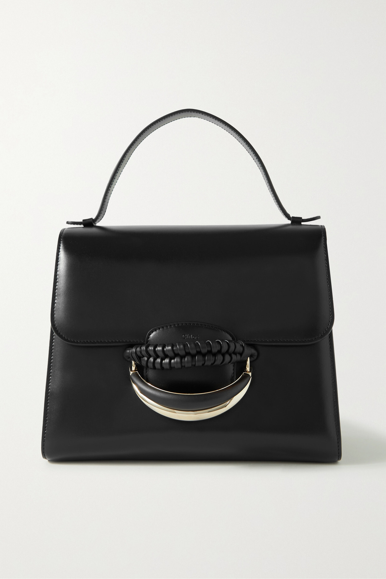 Chloé Chloé - Kattie Embellished Leather Shoulder Bag - Black