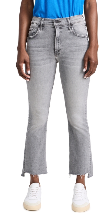 mother the insider crop step fray jeans barely there 26