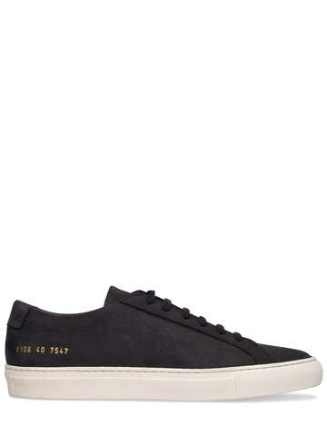 COMMON PROJECTS 20mm Achilles Suede Sneakers in black