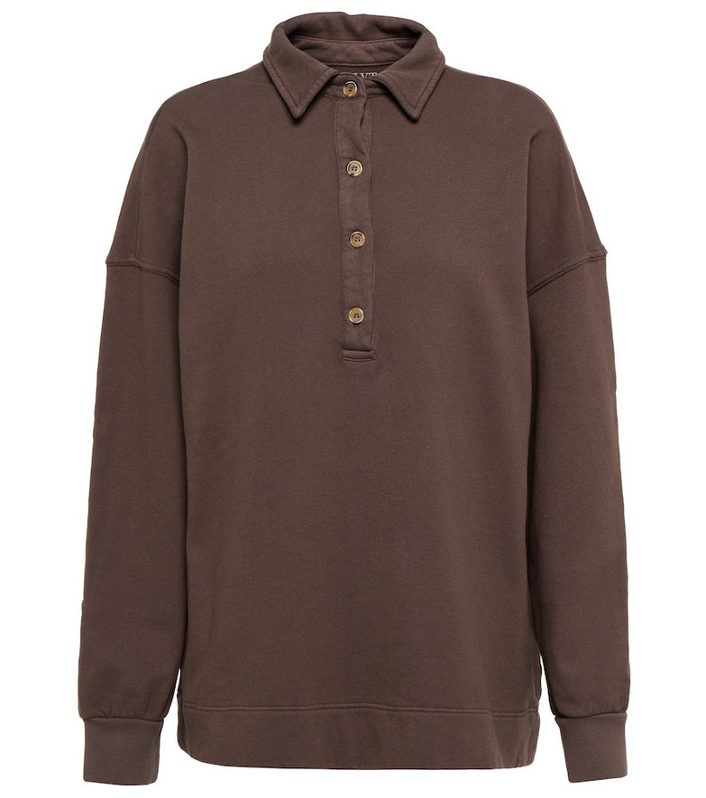 Velvet Denny cotton polo sweater in brown