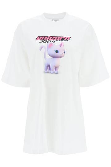 VETEMENTS everyone Can Be A Unicorn T-shirt in pink / white