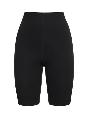 wolford w push-up bonded biker shorts in black
