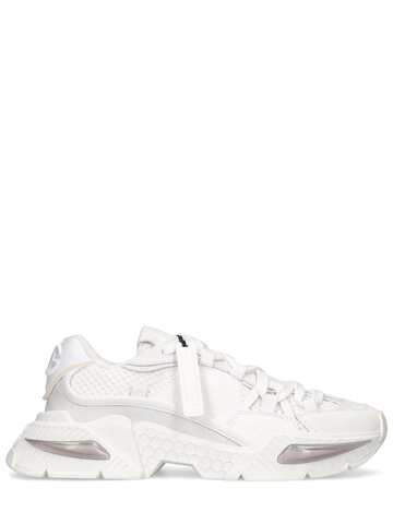 DOLCE & GABBANA 30mm Air Master Mesh & Leather Sneakers in white