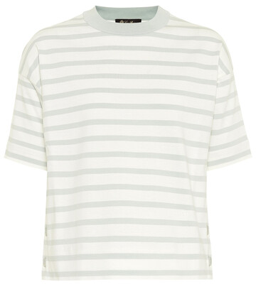 Loro Piana Striped cotton T-shirt in white