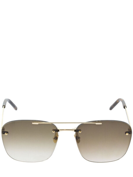 SAINT LAURENT Sl 309 Rimless Round Metal Sunglasses in gold