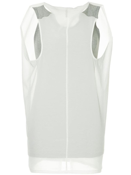 Junya Watanabe Comme des Garçons Pre-Owned sheer layered top in white