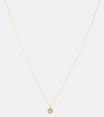 sophie bille brahe soleil simple 18kt gold necklace with diamonds
