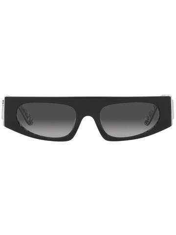 dolce & gabbana eyewear gradient-effect rectangle-frame sunglasses - black